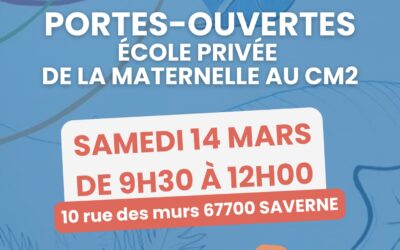 Matinée portes-ouvertes : samedi 14 mars de 9h30 à 12h